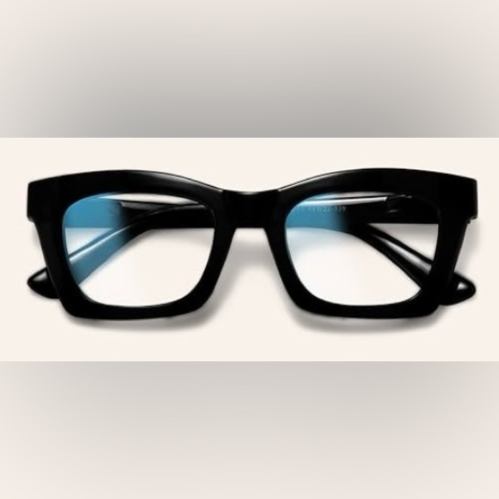 Stylish Black Eyeglasses (1.25 Blue light Readers)